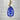 Glass Speckle Bell Chime - Blue