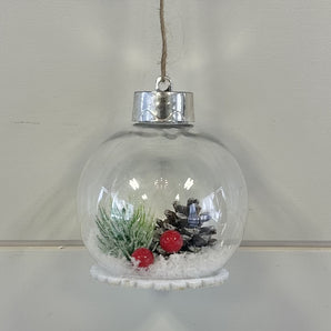 Artificials in Snow Ornament - Holly